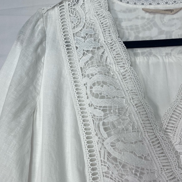 Soft Surroundings size 10 lined, 100%Linen,laced long maxi dress. Beautiful. (I) - Picture 3 of 8